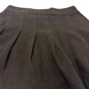 SHEIN Black Pleated Mini Jean Skirt